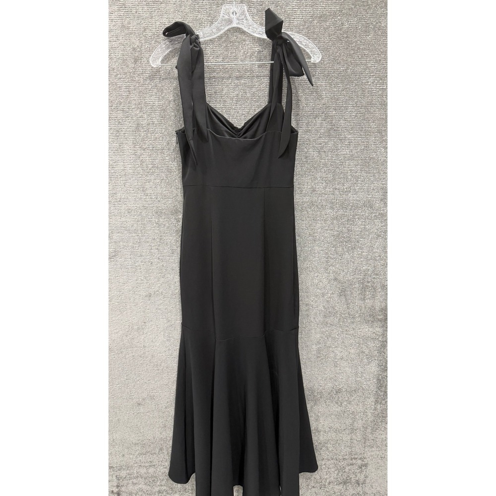 Show Me Your Mumu Gown Womens Small Black Barcelona Ruffle Formal High Low Tie - Picture 6 of 8